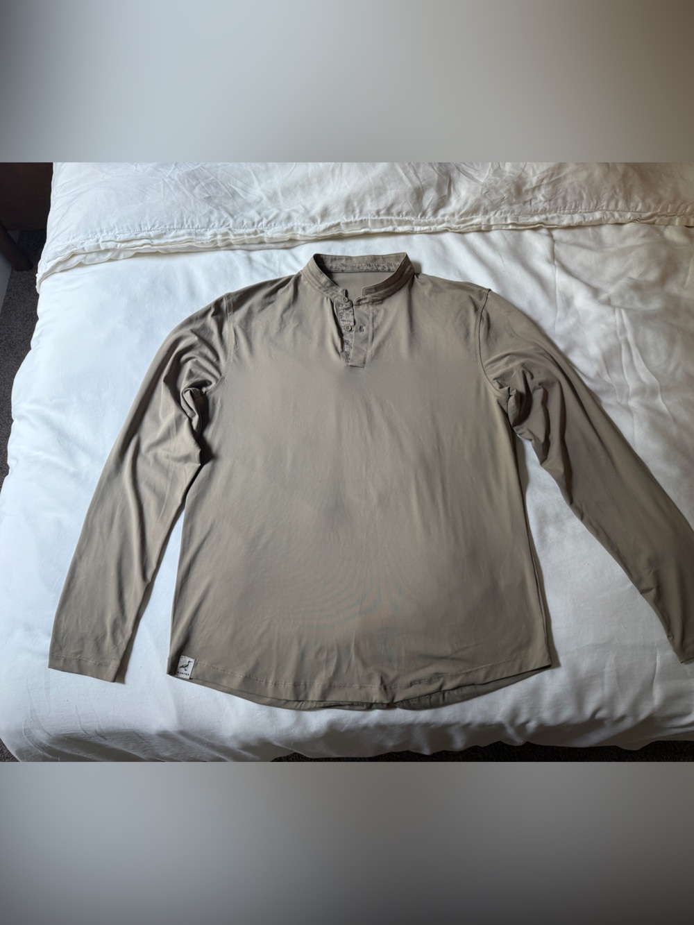 Men's Mantra Long-Sleeve Henley Shirt - Taupe Brown